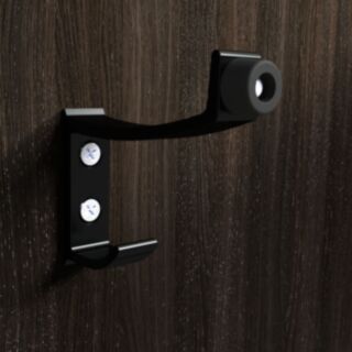 Hat & Coat Hook PPC (12-13mm) Black Cubicle Fitting